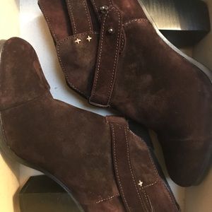 Rag & Bone Choc Brown Harrow Ankle Boots NIB 38.5